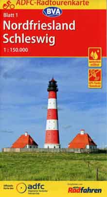 Radtourenkarte Nordfriesland Schleswig