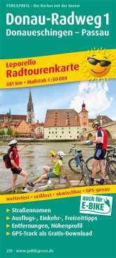 Publicpress Radtourenkarte

Donau-Radweg 
Doaueschingen - Passau 